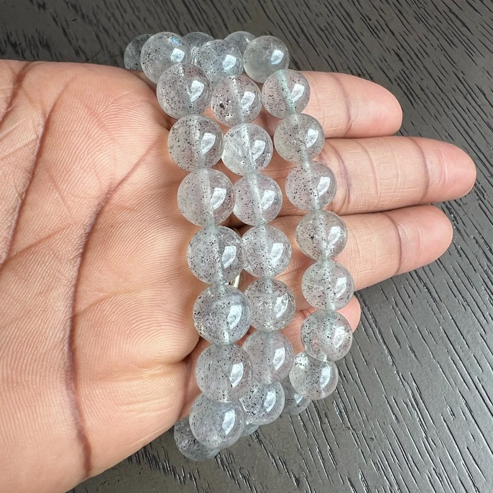 (ONE) Black strawberry quartz bracelet 10mm 6.5’ - Picture 2 of 5